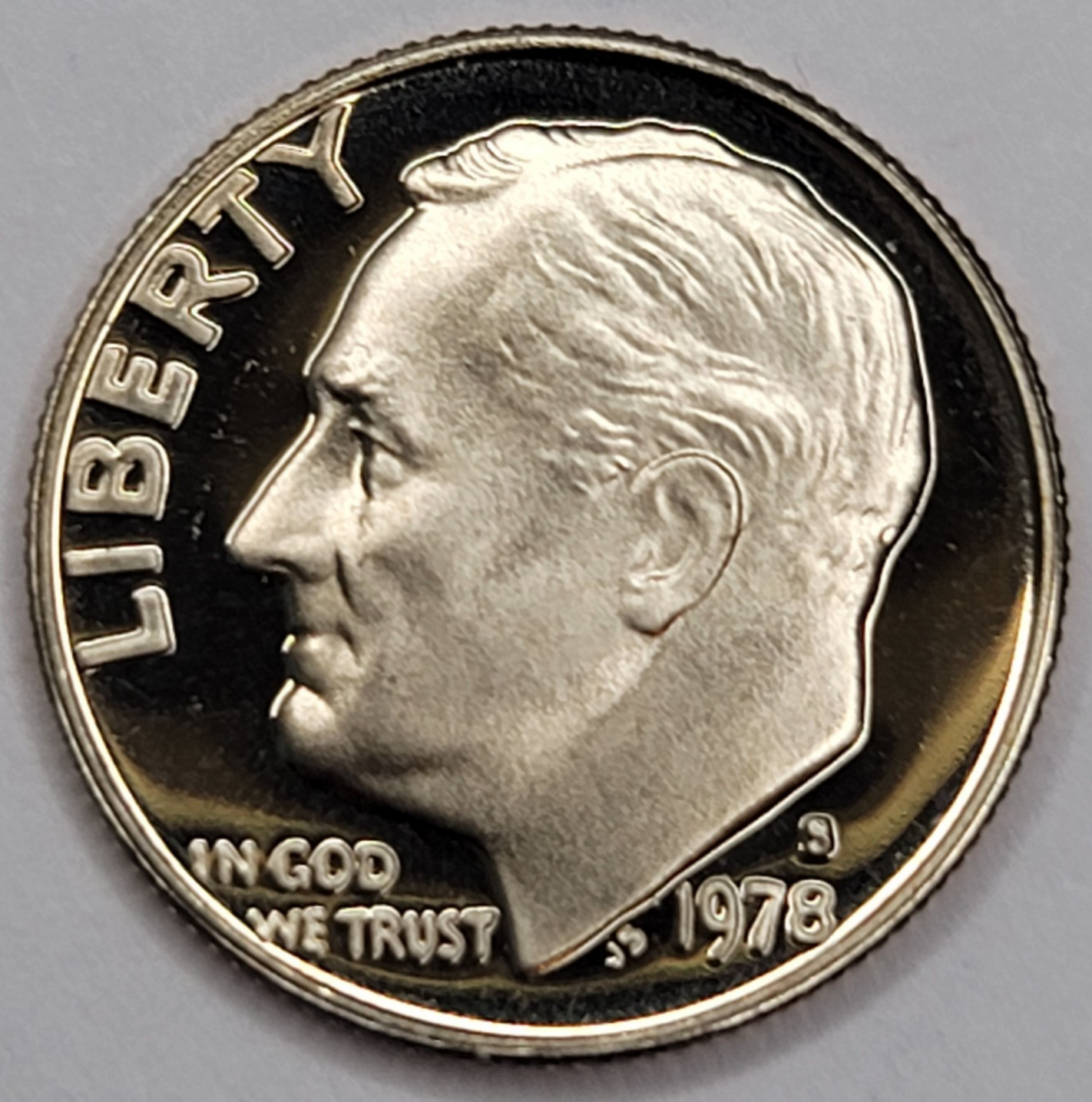 1978 S Gem Proof DCAM Roosevelt Dime - CN-Clad