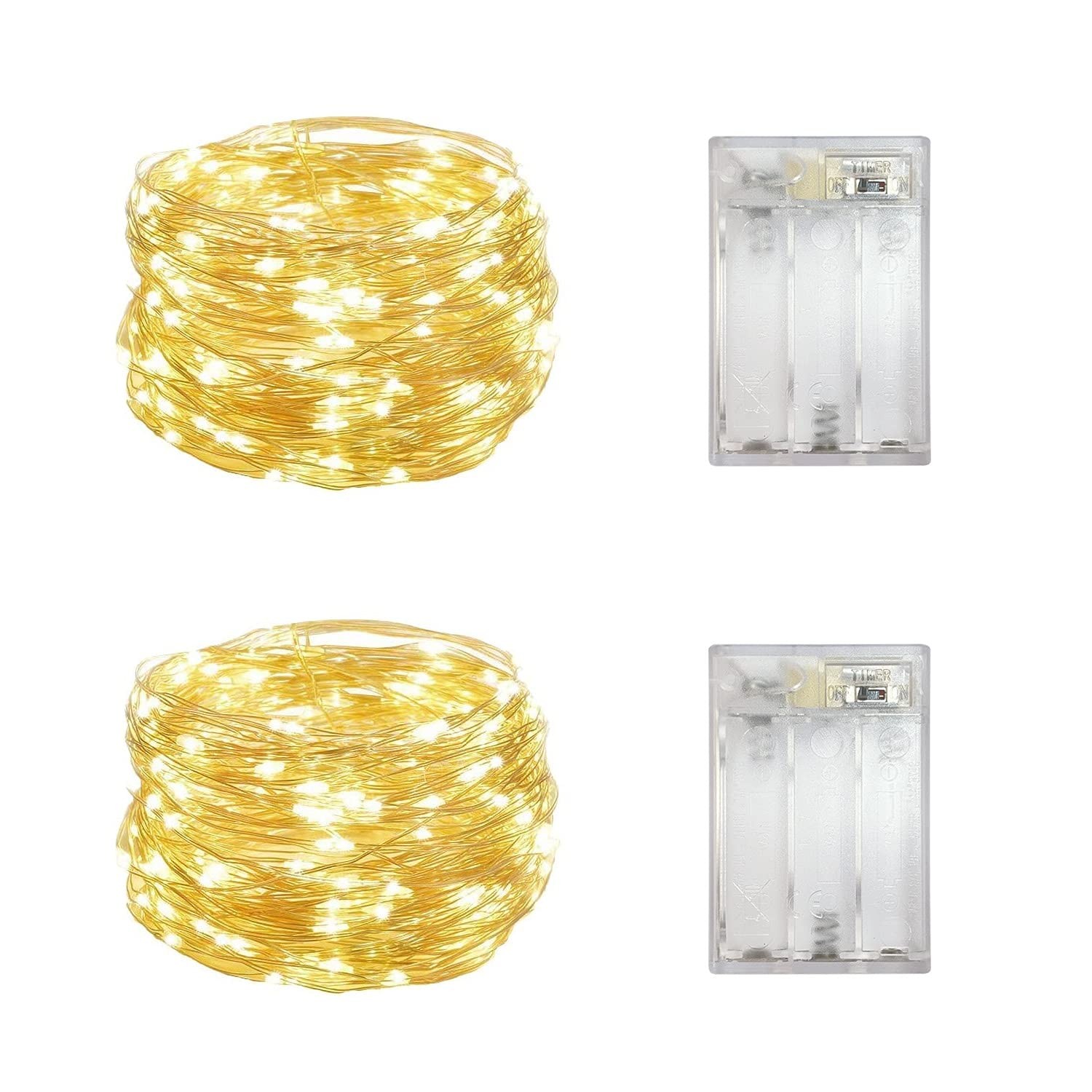 2 Pack Battery Operated Mini Led Lightsindoor Fairy Lights With Timer 6 Hours On