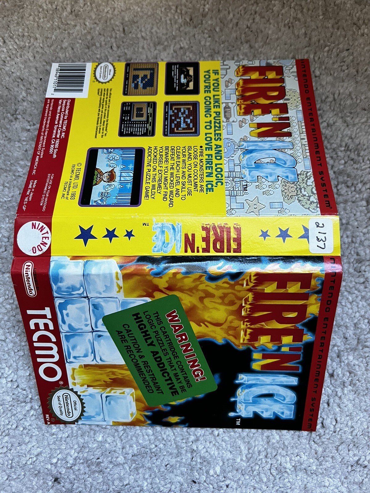 Fire 'N Ice (Nintendo Entertainment System, 1993) Cut Box Only