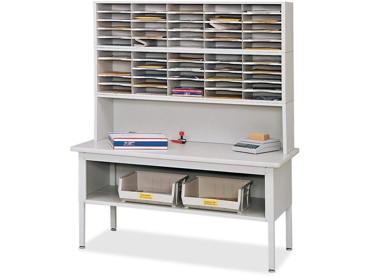 Safco 7753GR E-Z Sort Additional Mail Trays - 5 Shelves - 11 x 12.5 x 0.5 - Gray