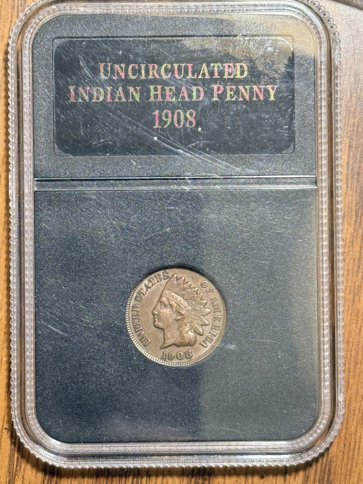 1908/8 INDIAN HEAD CENT 1c SNOW-34 Variety 33 UNCIRCULATED TONED