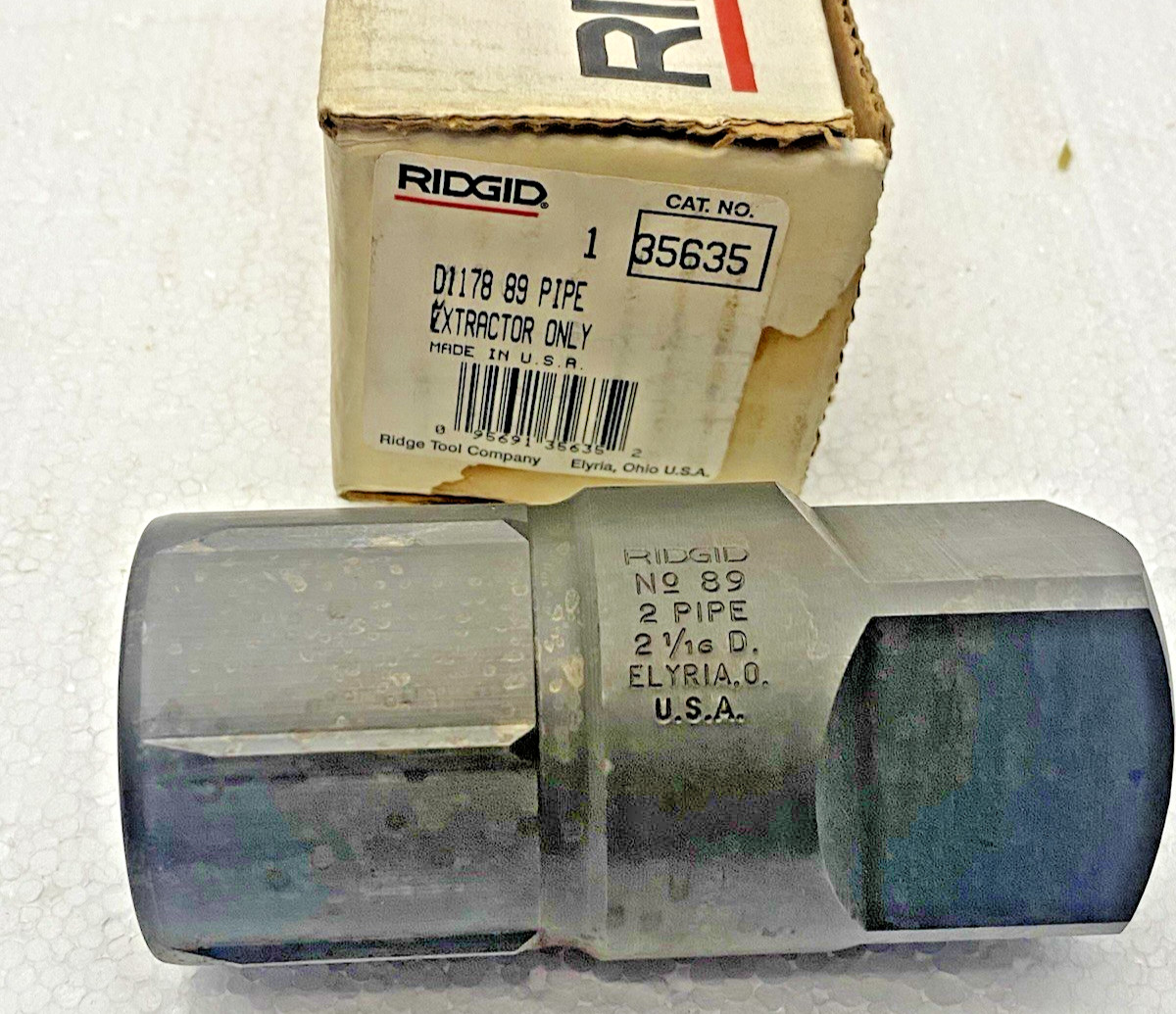 NOS RIDGID Pipe Extractor 35635 2" X 4-1/2",2-1/16" Drill SIZE #89 NEW USA