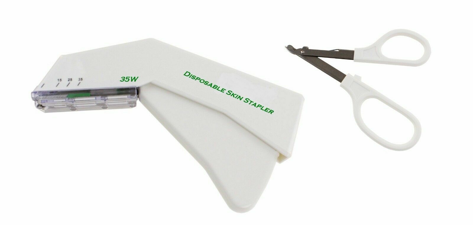 Disposable Skin stapler & Staple Remover Set, Sterilised,35 Prelaoded Staples