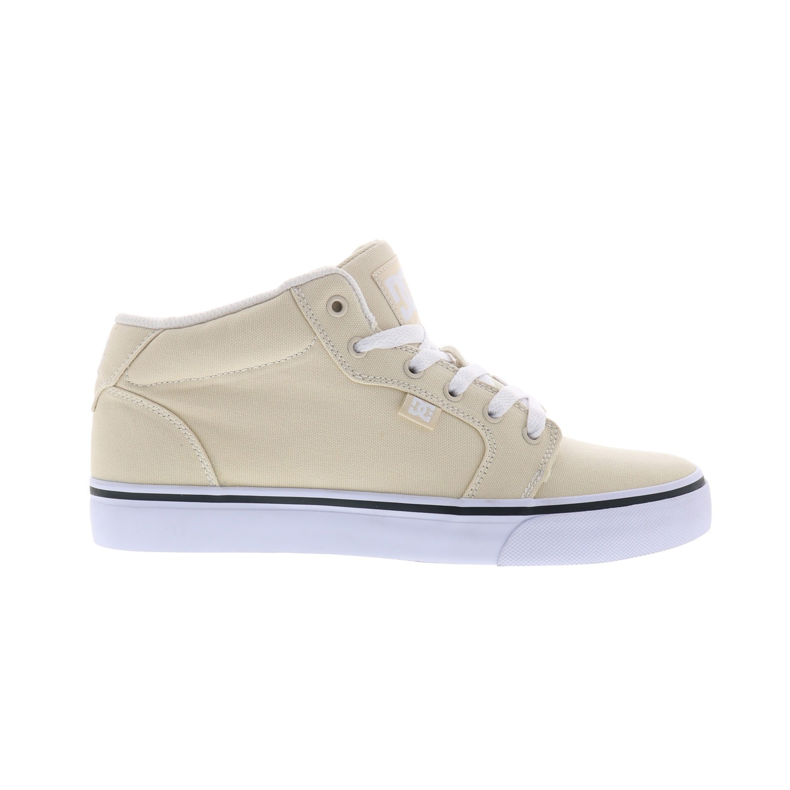 DC Anvil Mid ADYS300788-CRE Mens Beige Canvas Skate Inspired Sneakers Shoes