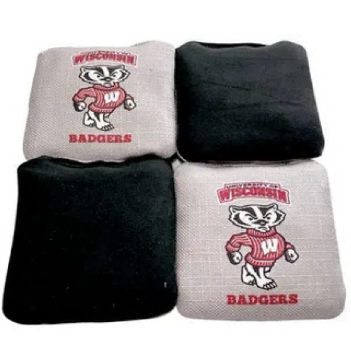 WISC BADGERS - Pro Cornhole Bags - 4 Bags