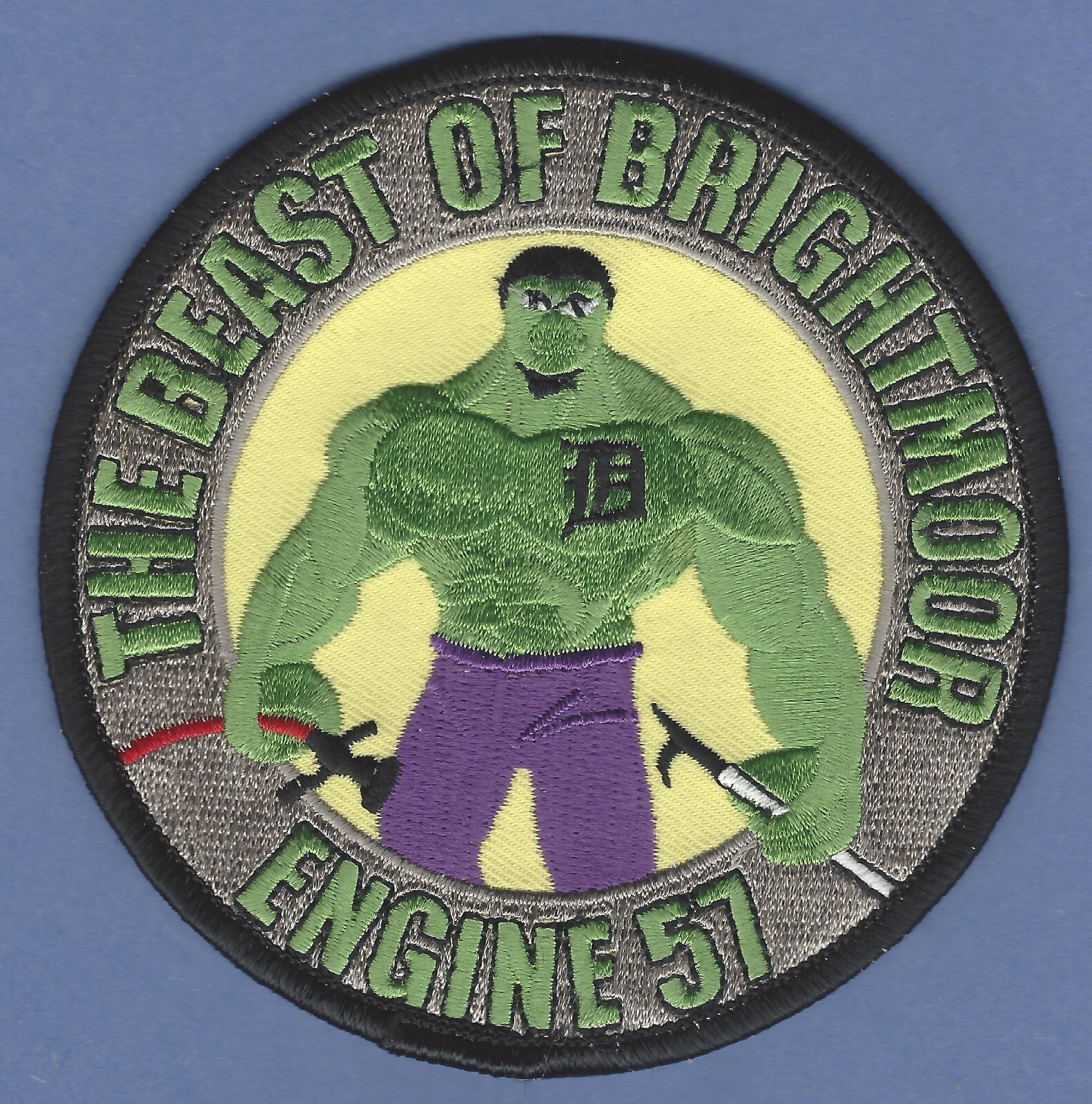 DETROIT ENGINE COMPANY 57 FIRE PATCH THE BEAST OF BRIGHTMOOR