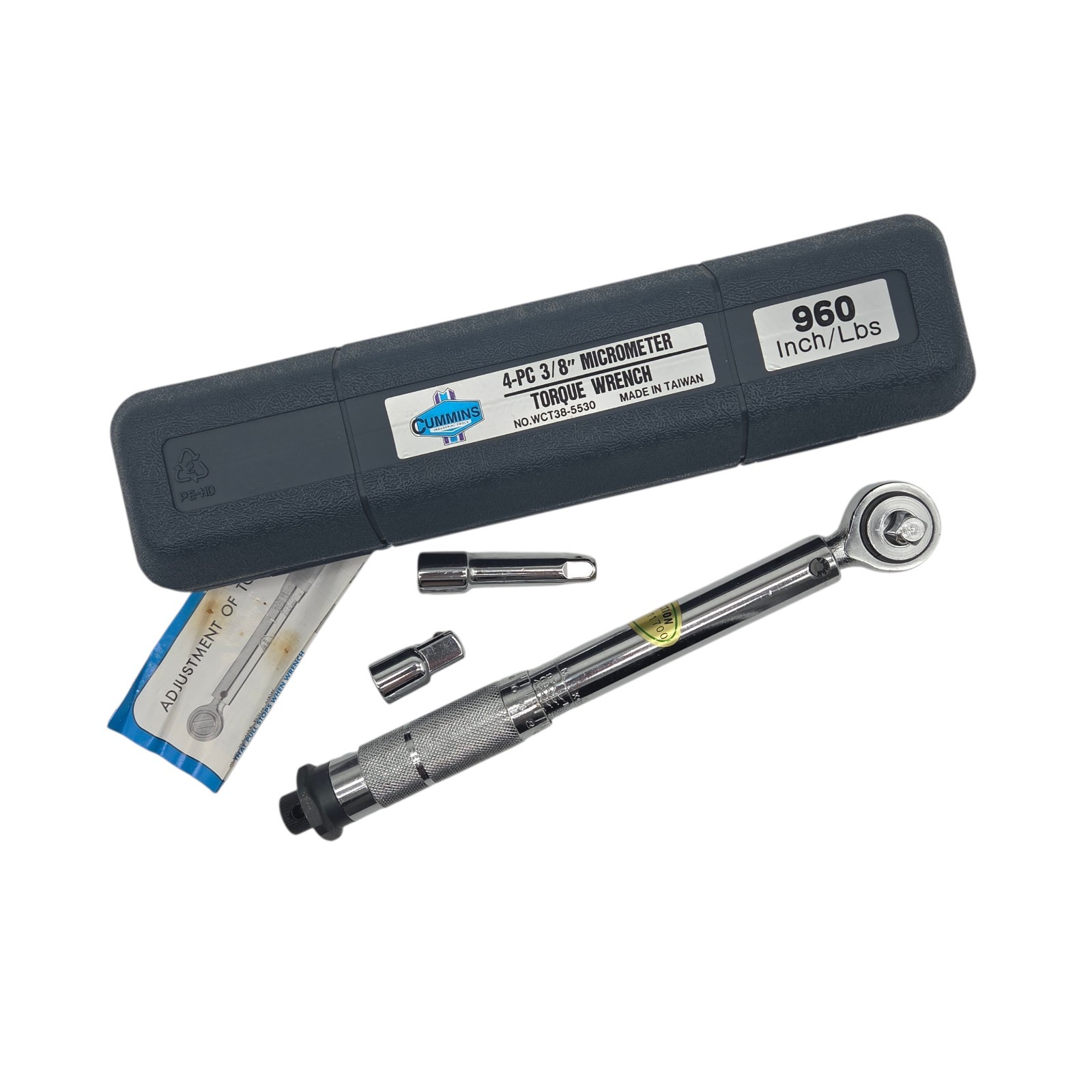 Cummins 3/8" Drive Micrometer WTC38-5530 Torque Wrench 960 Inch Pounds Excellent