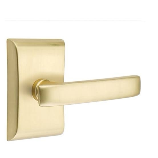 Emtek Premium Solid Brass Contemporary Door Handle Assembly