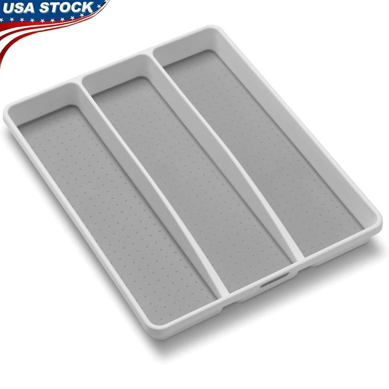 Non-Slip Drawer Organizer Utensils Makeup Crafts Office Supplies Storage New