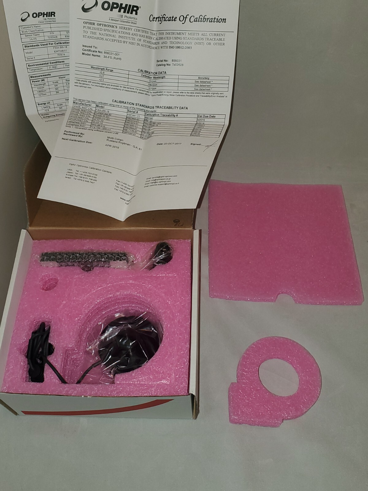 3A-FS High Sensitivity Thermal Laser Sensors - 8µW-3W BRAND NEW OLD STOCK TXA