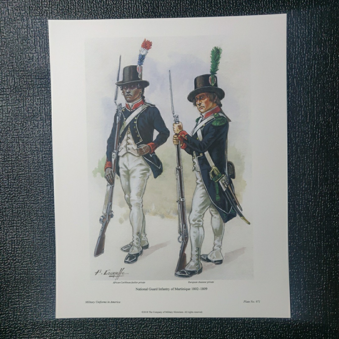 Plate 971 Military Uniforms in America National Guard Infantry of Martinique