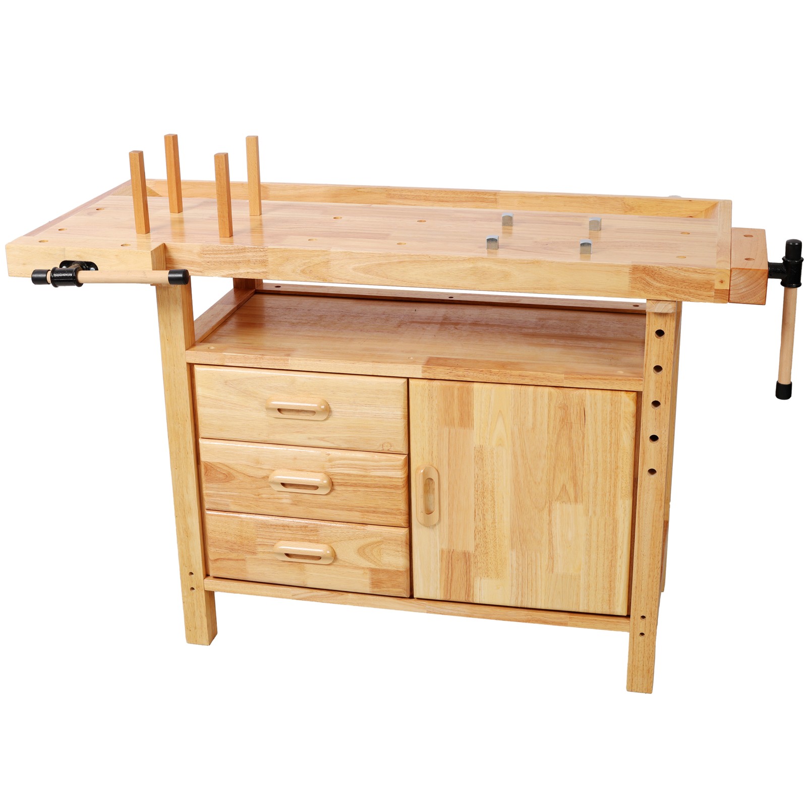 50" Professional Rubberwood Solid Wood Workbench