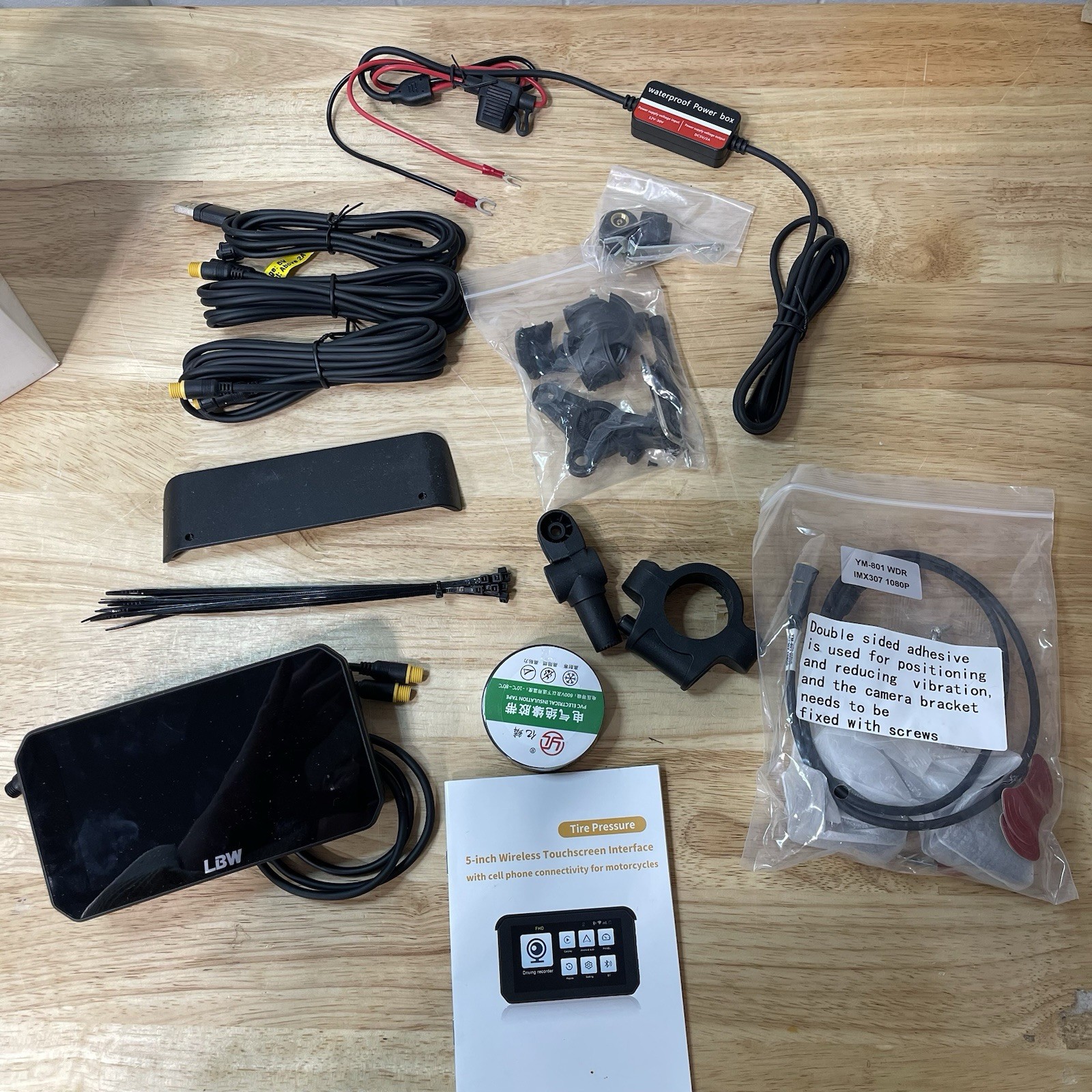 Waterproof Motorcycle Navigation GPS Wireless Carplay Android Auto Screen / TPMS