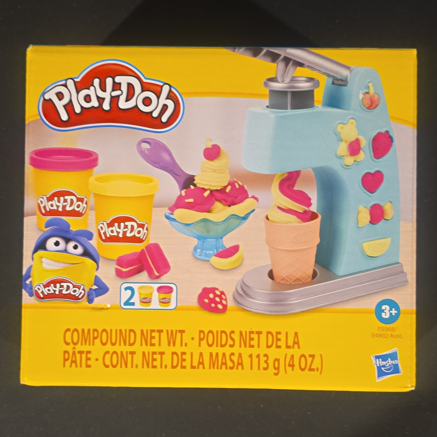 Play-Doh Ice Cream Maker Set with 2 Cans, Ages 3+ Years, MPN E9508