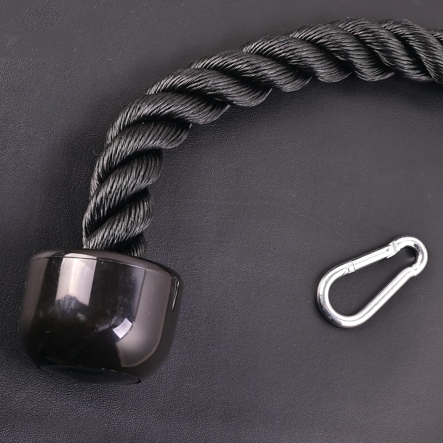 Heavy Duty 63 Inch Tricep Push Down Rope with Rubber Grip - Face Pulls Made Easy
