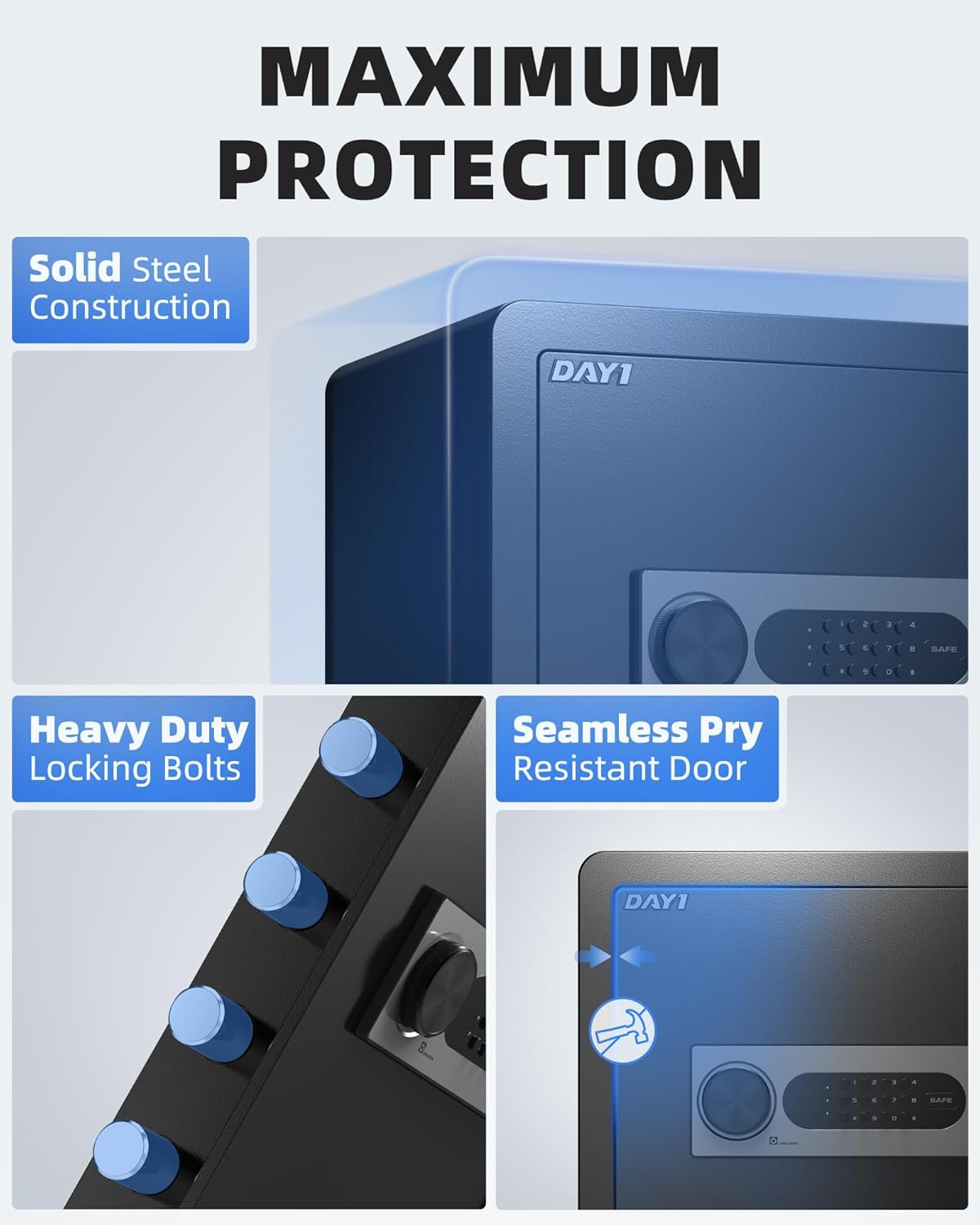 2.0 Cubic Feet Home Safe with Digital Keypad & Fireproof Bag