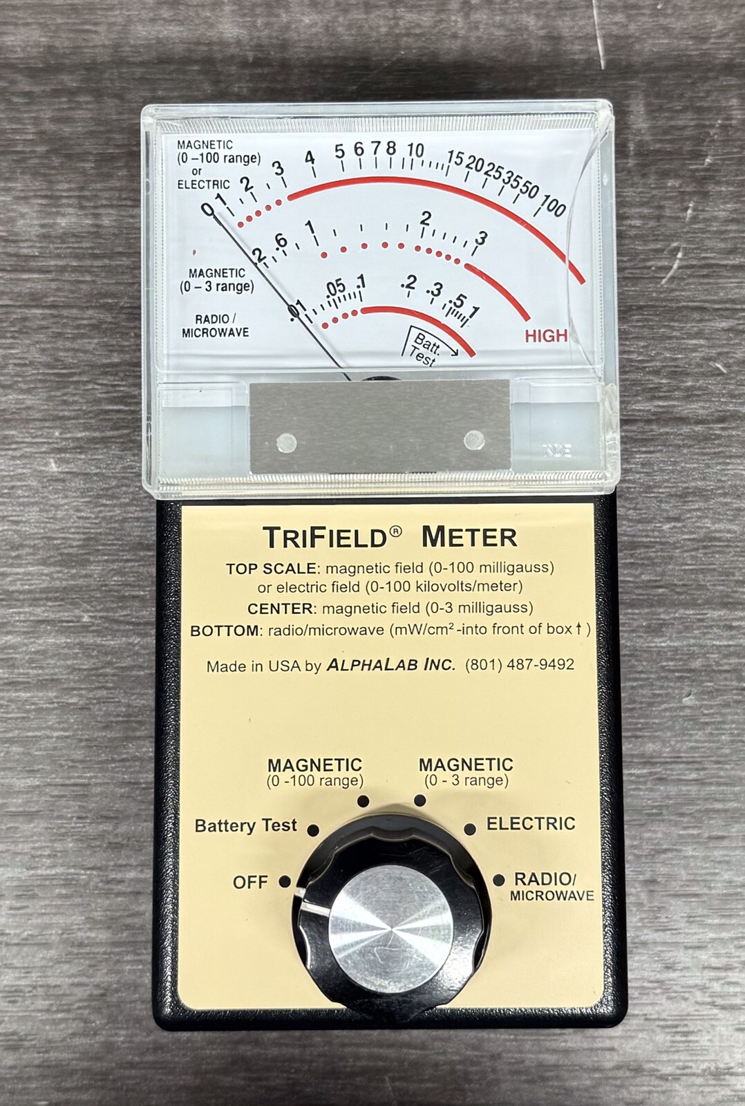 AlphaLab TriField 100XE Meter #TL-852