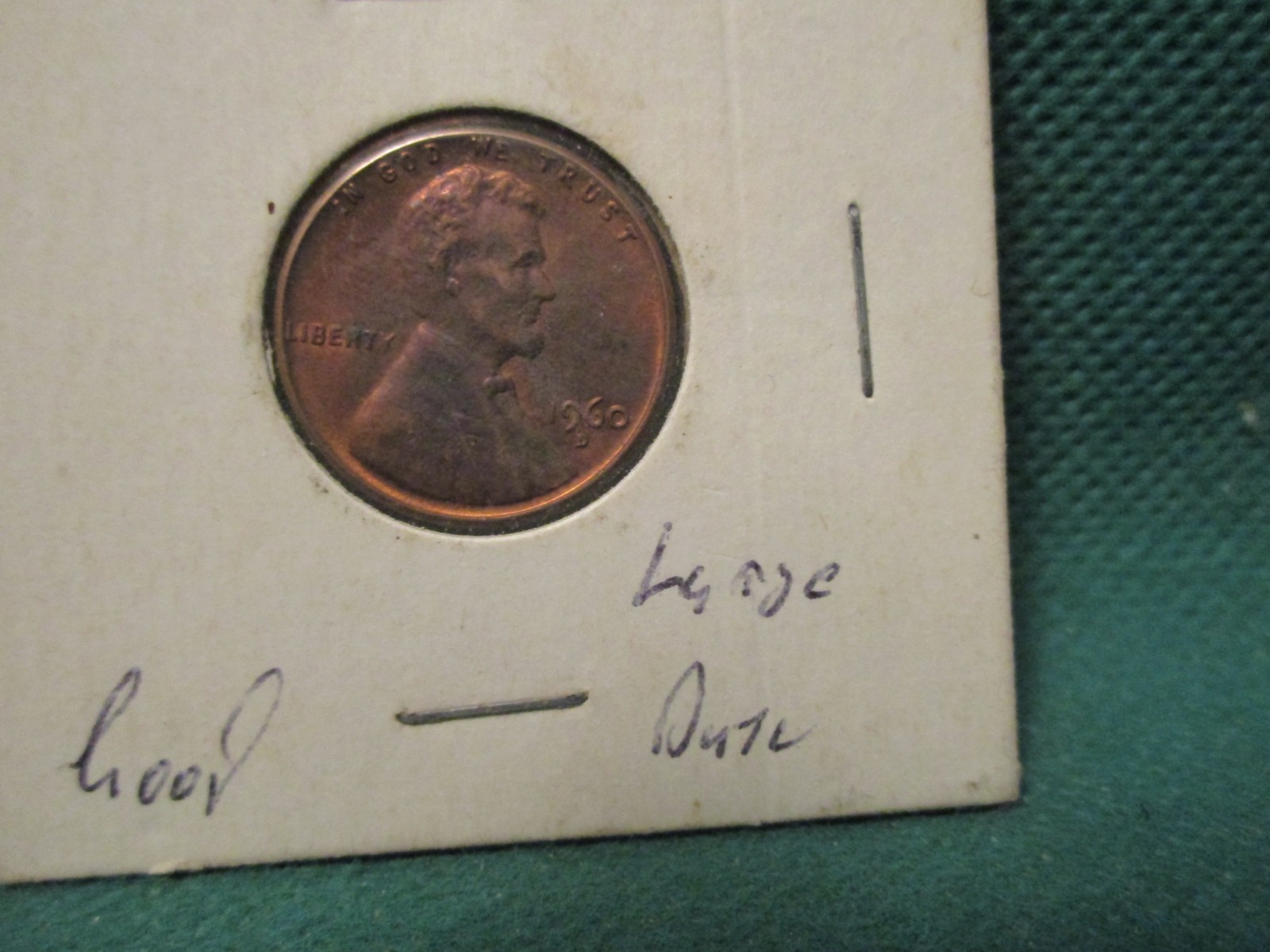 1960-D LINCOLN Penny Large Date - Good