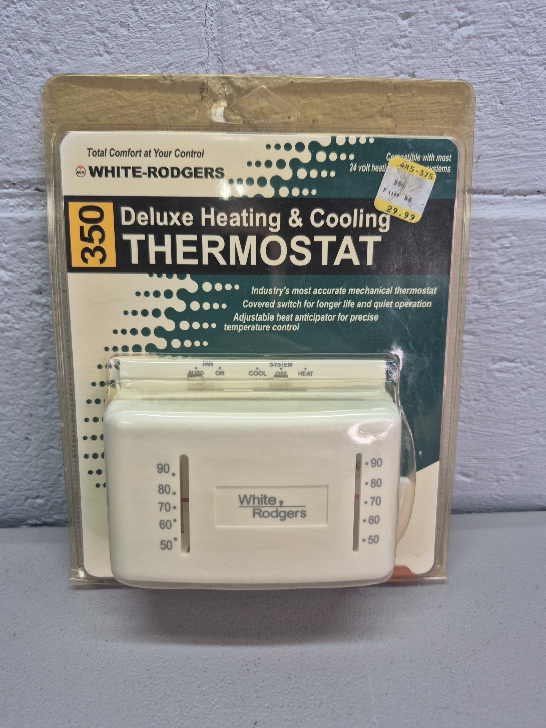 WHITE RODGERS 350 DELUXE HEATING COOLING THERMOSTAT