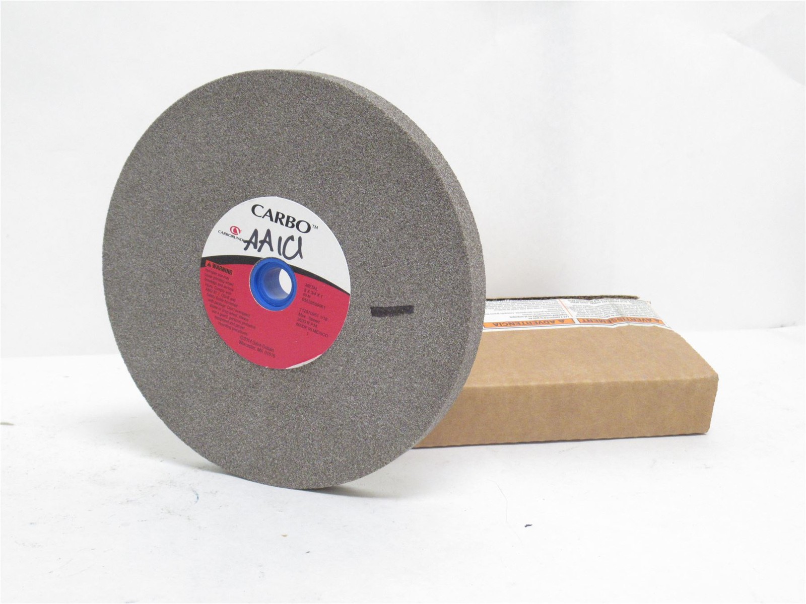 238091 New In Box; Carborundum CRB-05539509961 Grinder Wheel 8"OD x 3/4"ID x1"W