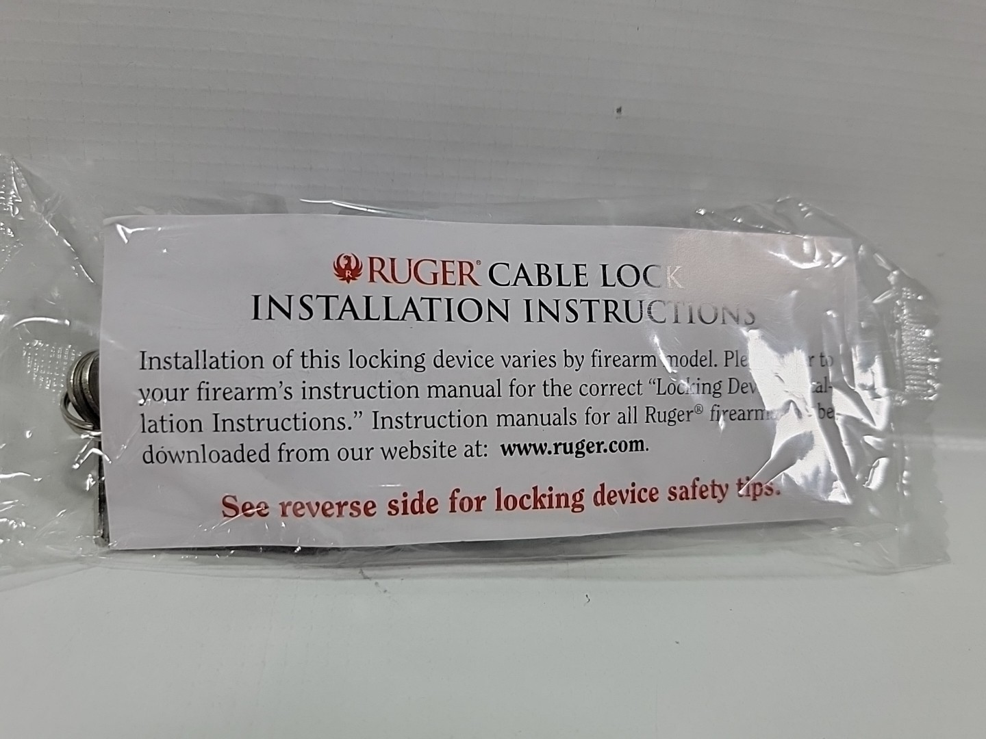 RUGER R11SC3 Firearm trigger lock Gun Safety Cable Lock & 2 keys NEW 🆕️✅️