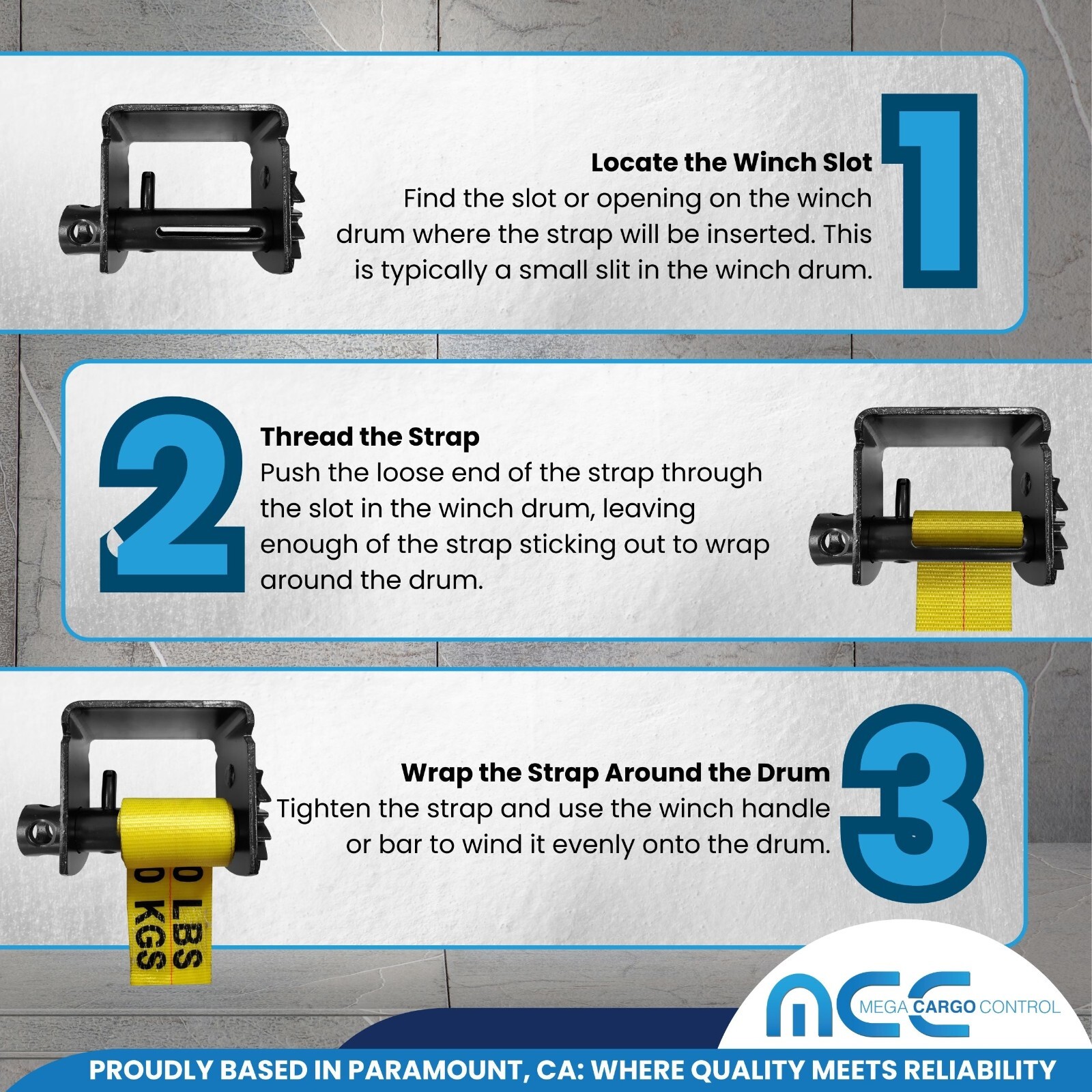 4 Pack Combination Sliding Winch Flatbed Trailer Winch for 2"- 4" Winch Strap