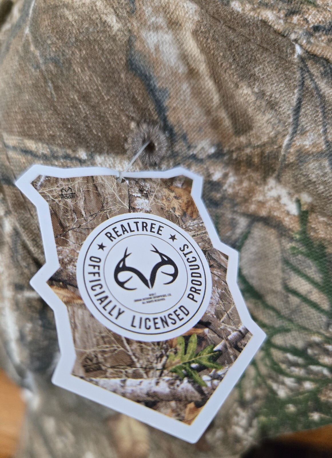 Realtree Edge Camouflage Cap Hat Hook & Loop Back Strap Embroidered Ad Logos NWT
