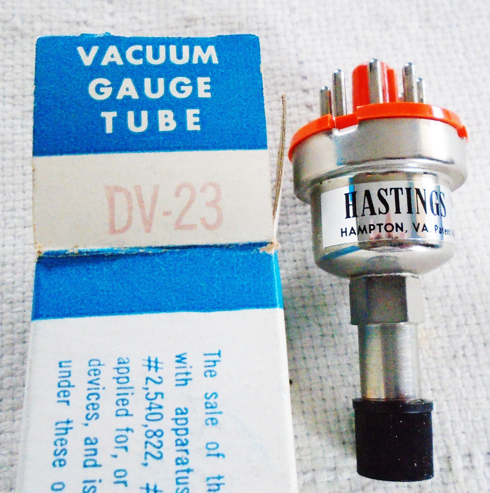 NOS Hastings DV-23 Vacuum Gauge Tube for VH-3 and CVH-3 (Now Obsolete) Sensor