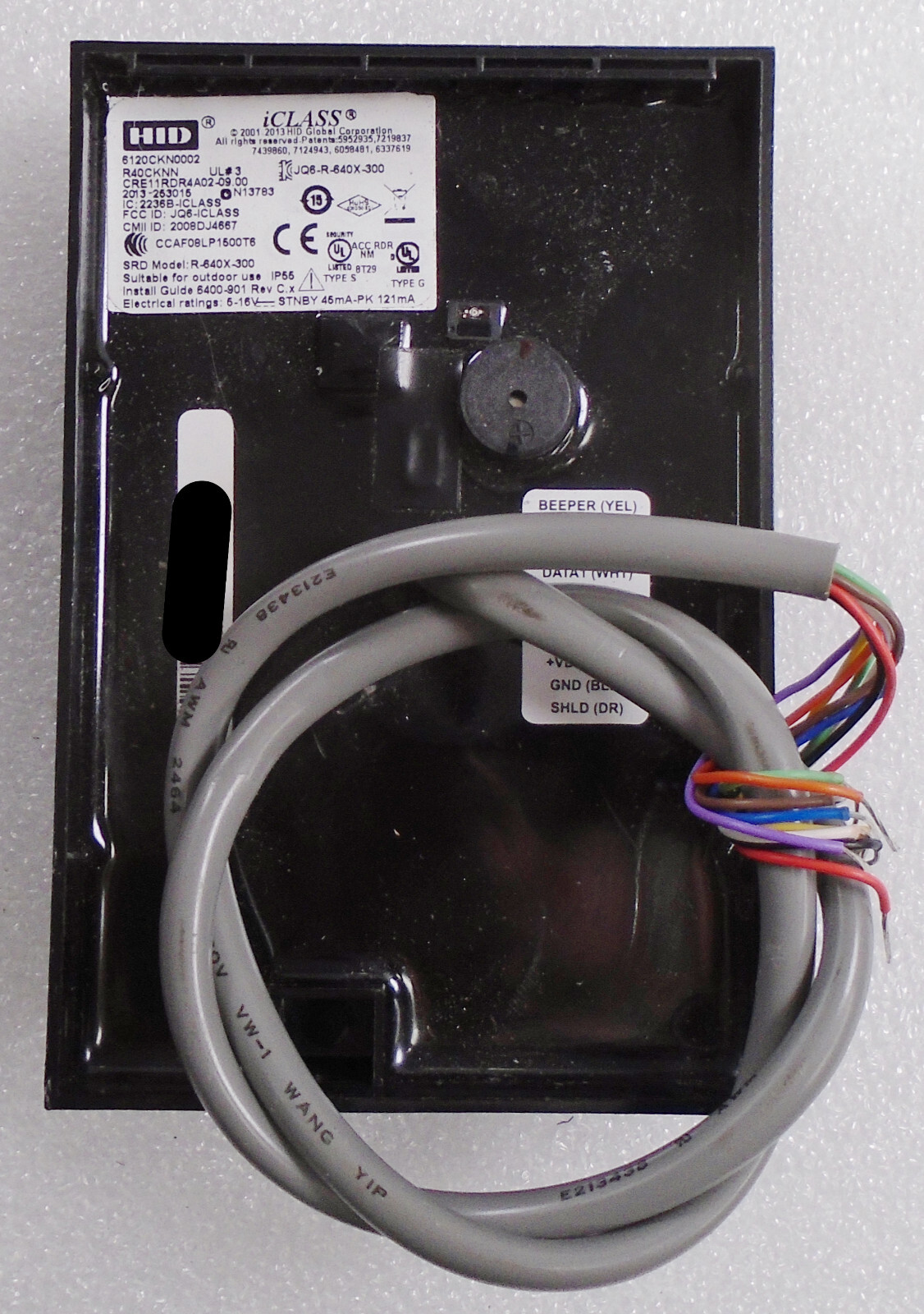 HID ICLASS Smart Card Reader 6120CKN0002 -No Mounting Acessories
