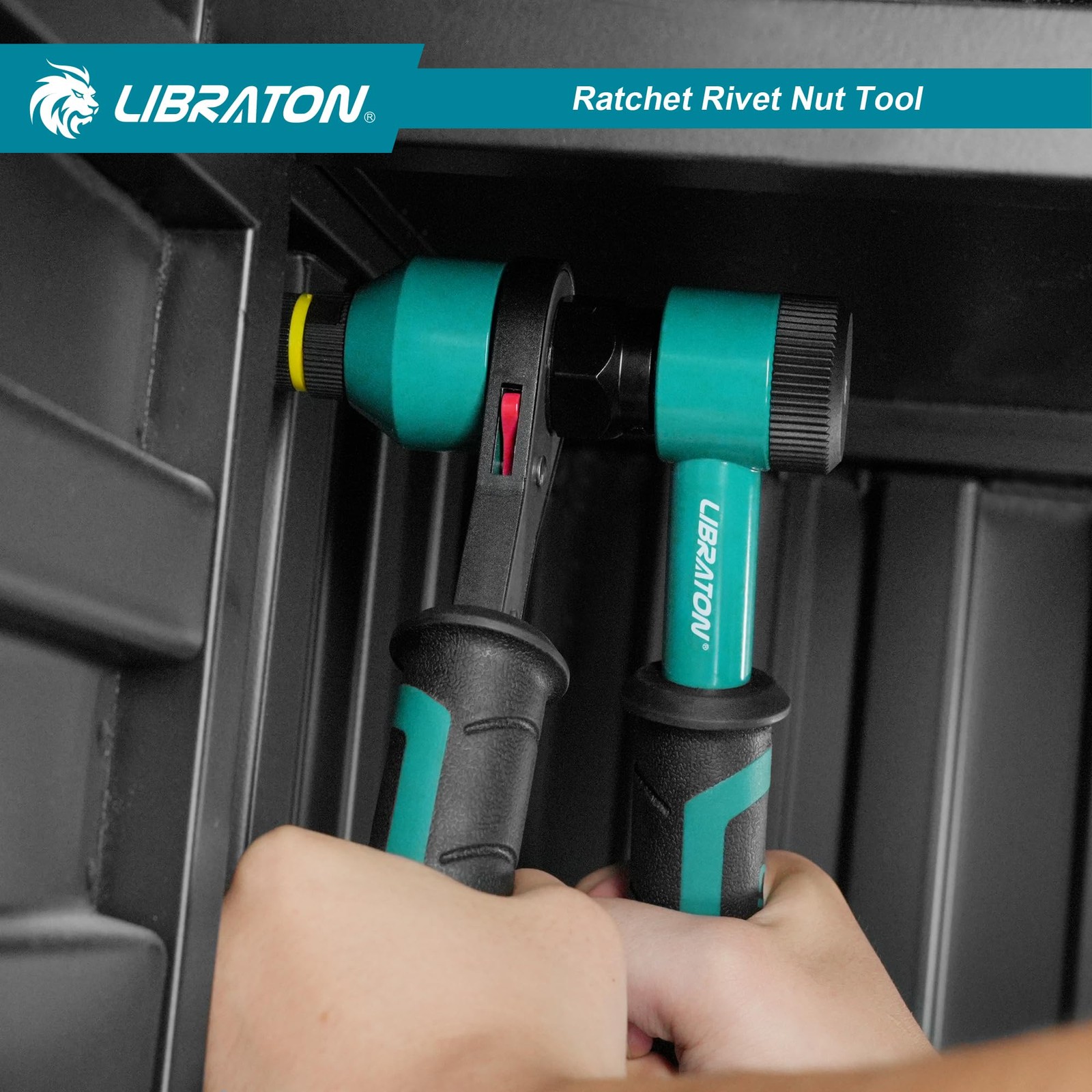 LIBRATON Rivet Nut Tool, Rivnut Tool, Professional Ratchet Nutsert Tool Kit, Nut