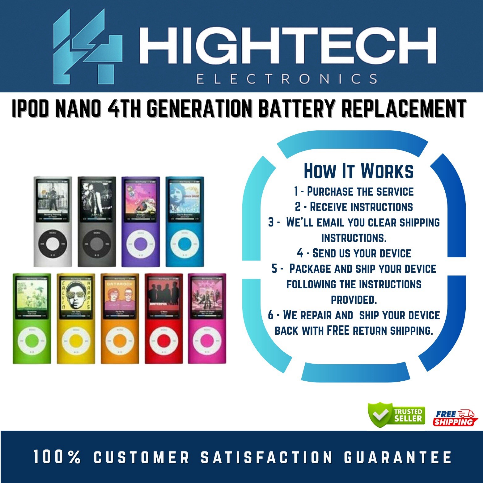 iPod Nano 4th Generation Battery Replacement Service Repair
