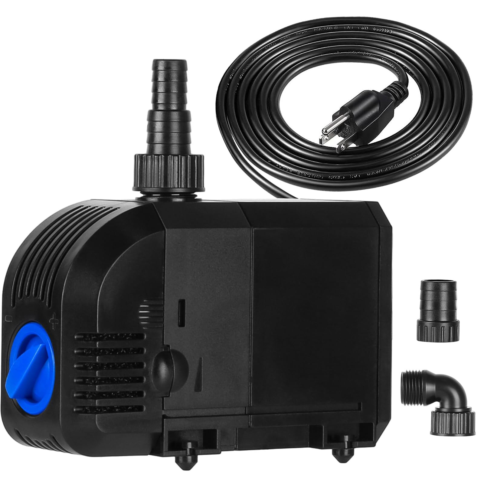 Submersible Water Pump 520GPH Aquarium Pump w/Sponge filter, 6.6ft. High Lift...