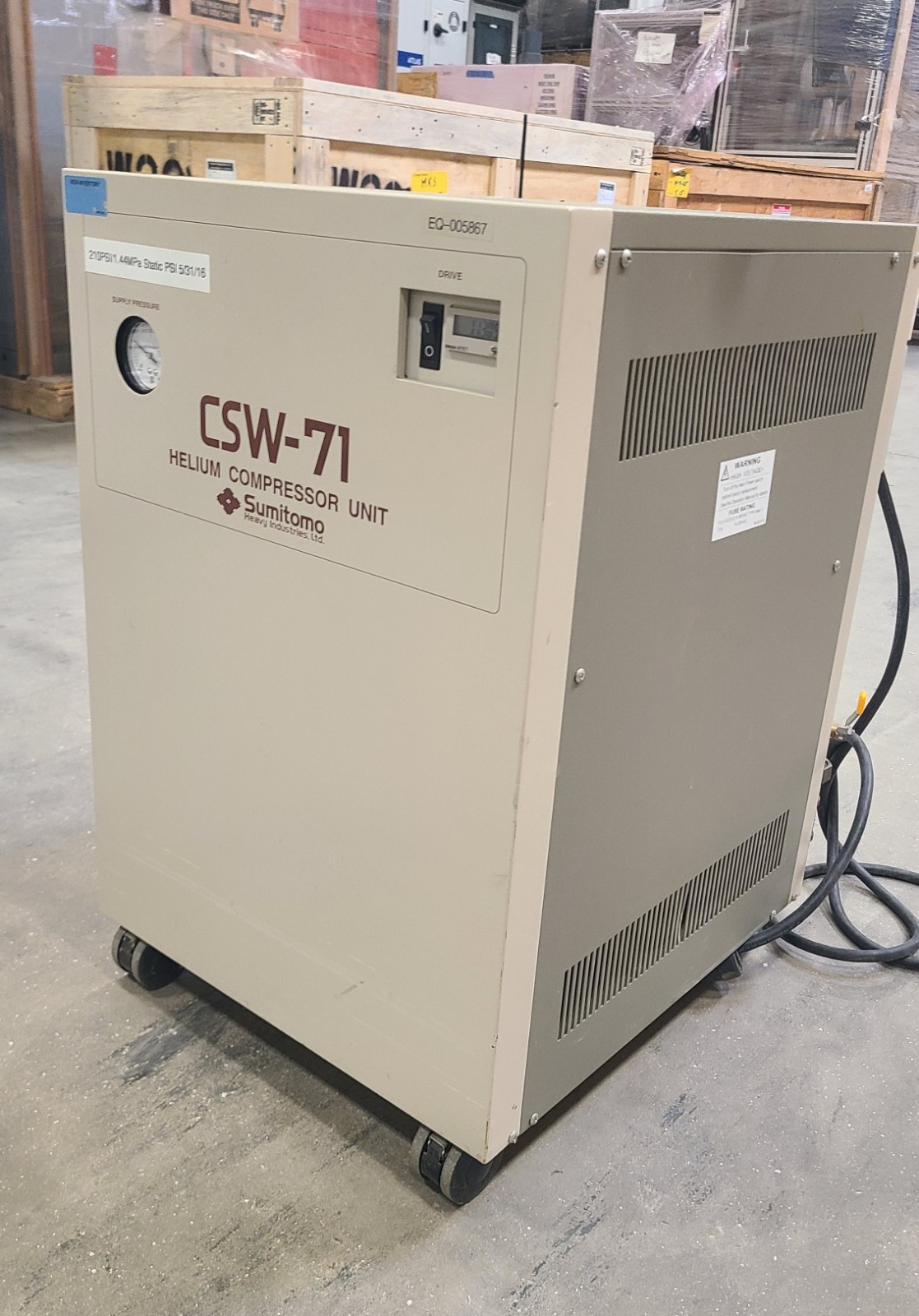 Sumitomo Cryo Compressor CSW-71D Cooler SRDK Helium