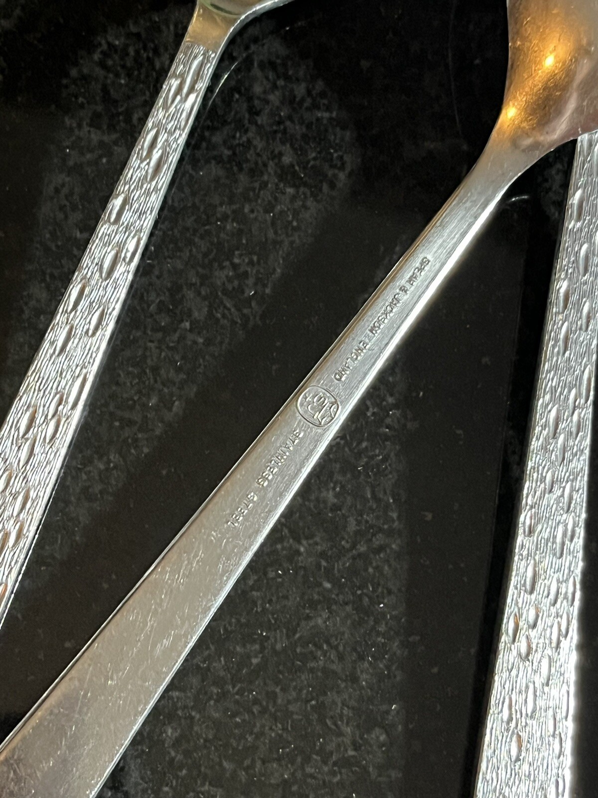 Vtg Spear and Jackson Crystal Pattern Flatware Stainless Steel Cutlery 44 pcs