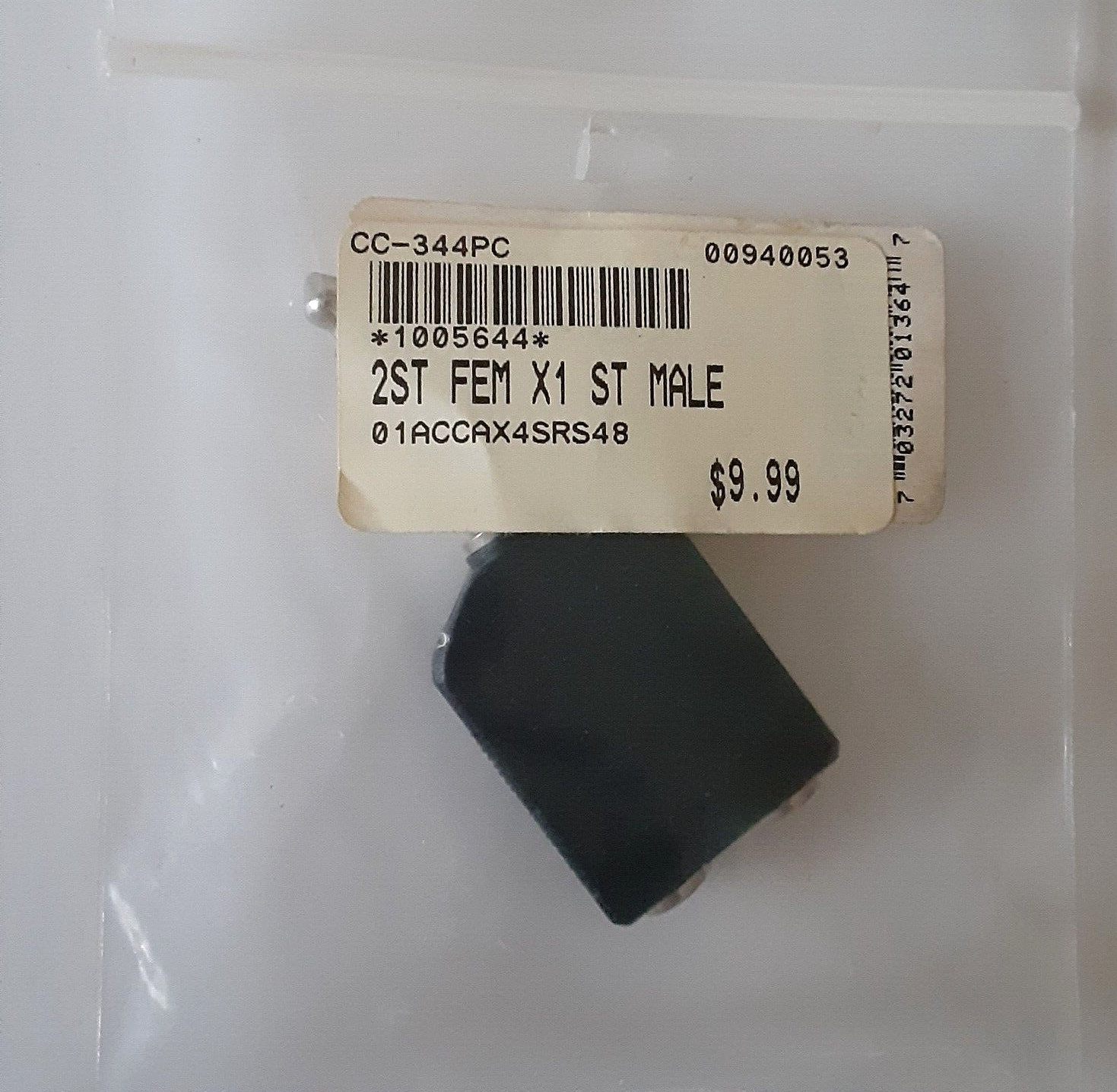 Stageline PC Adapter 2ST Female X1 ST Male  Item # CC-344PC