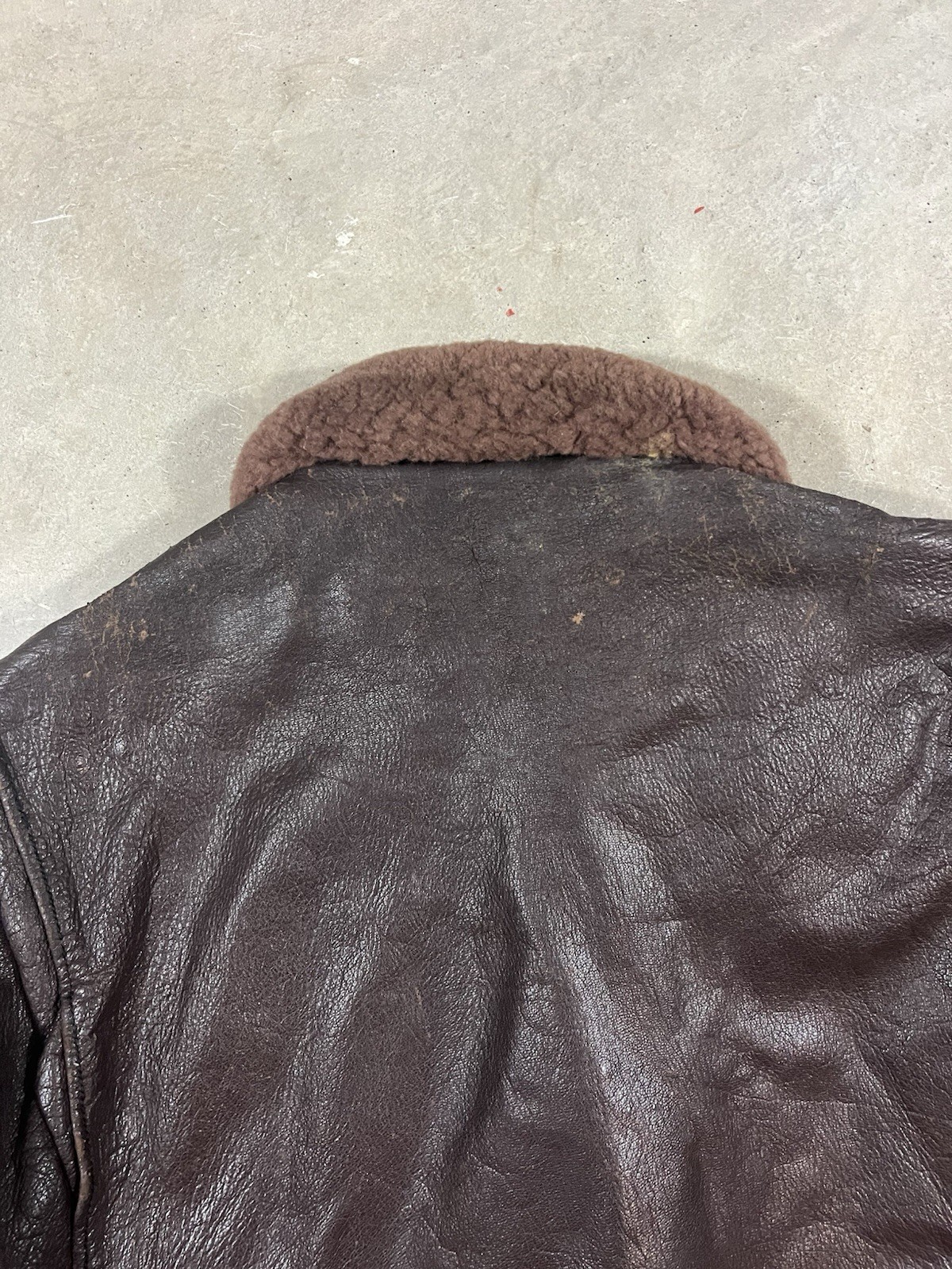 Vintage 40s WWII Flight Leather Bomber Jacket G-1 Medium