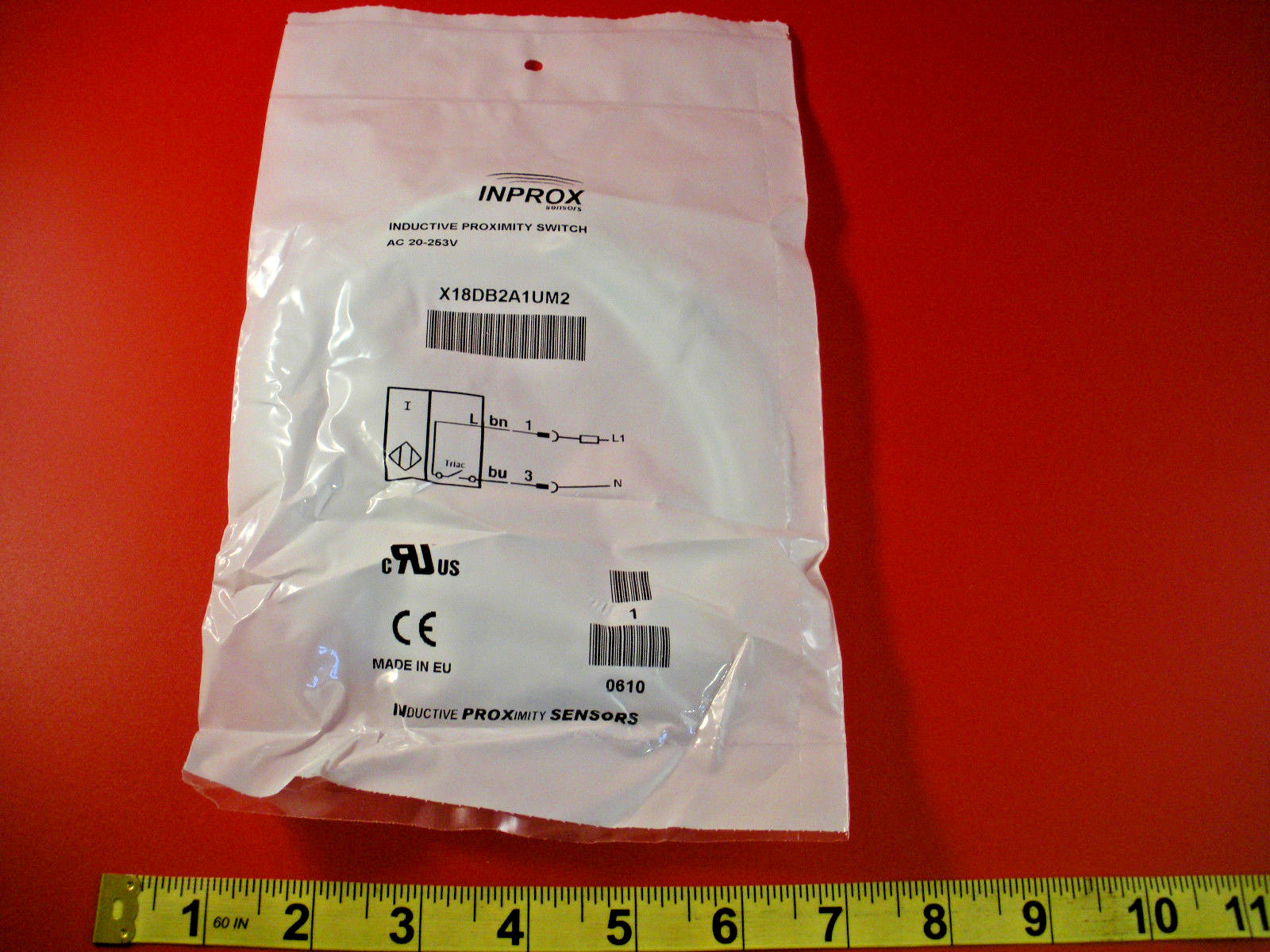 Inprox X18DB2A1UM2 Proximity Sensor Switch Inductive 20-253vac 2-Wire Nib New