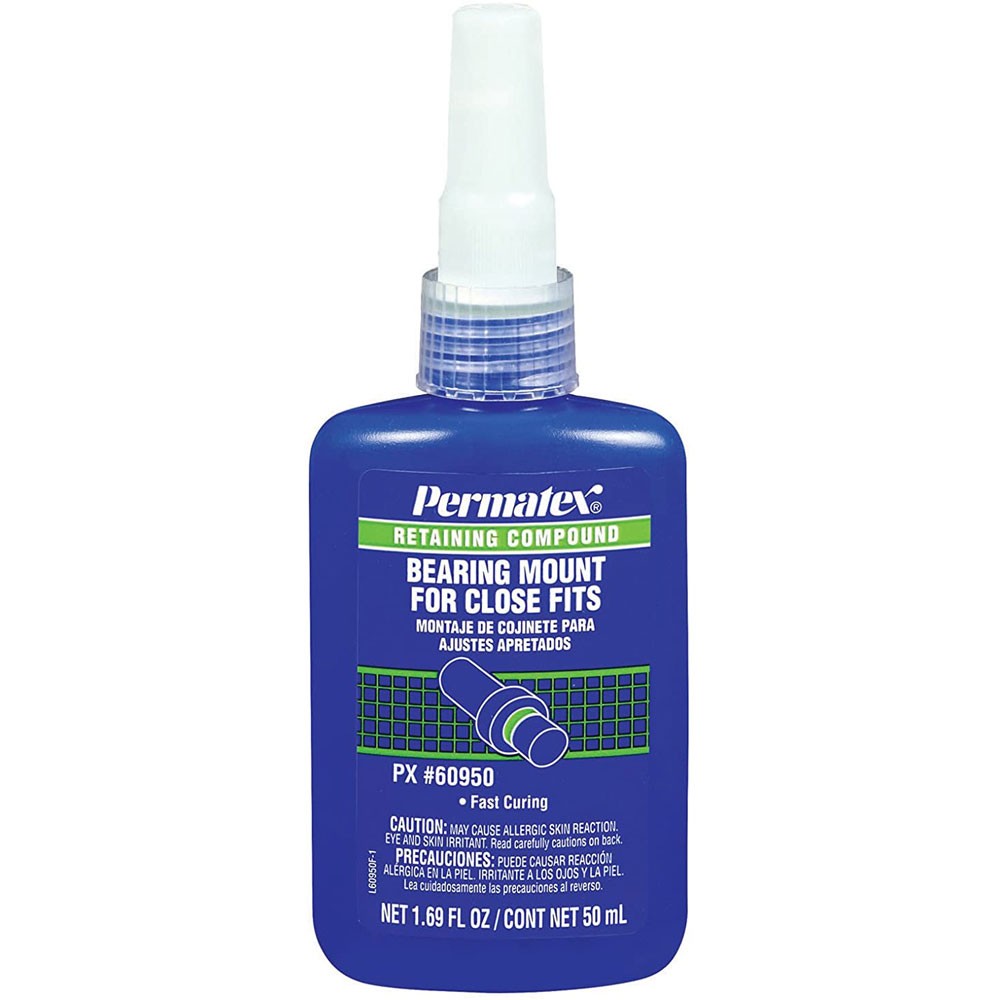 Permatex Bearing Adhesive 60950; Bearing Mount for Close Fits 50ml Bottle