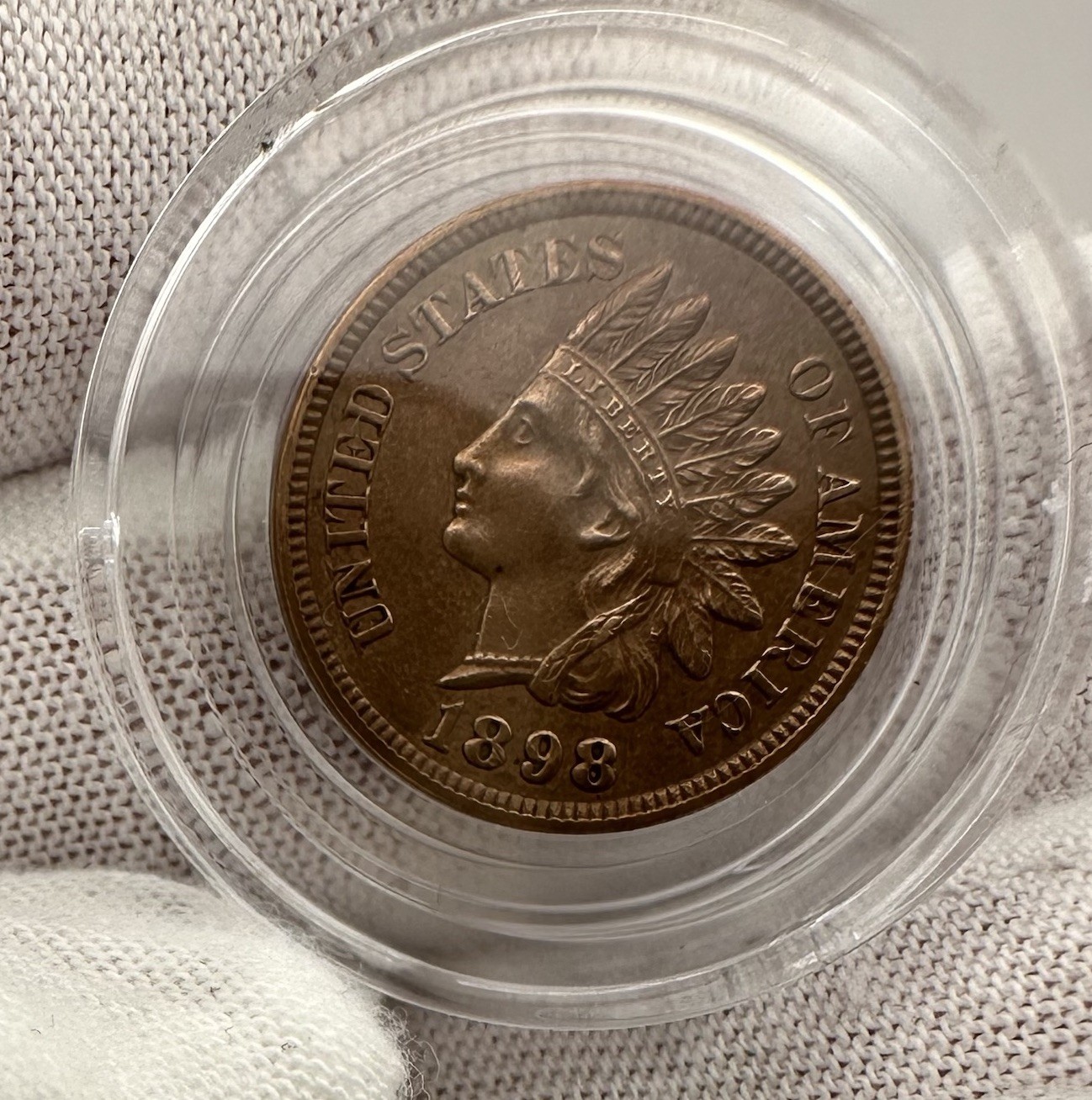 * 1898 * SOLID+ GEM BU MS INDIAN HEAD PENNY * FROM ORIGINAL COLLECTION