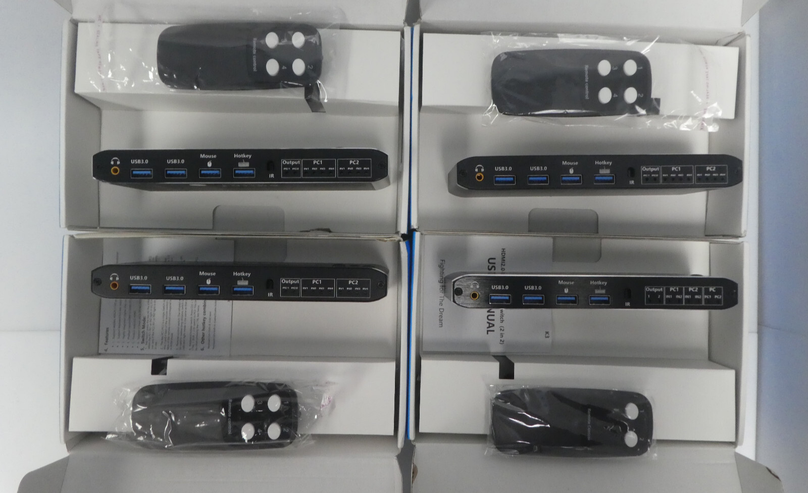 4K ULTRAHD USB 3.0 KVM 2x2 Matrix Switch - 4 PACK