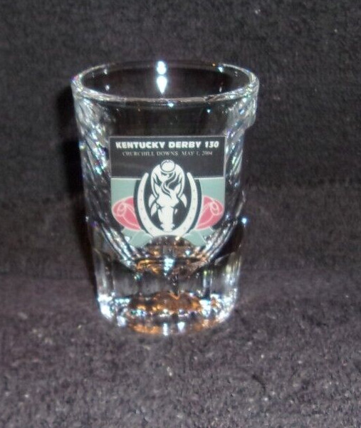 Churchill Downs 2004 130th  Kentucky Derby Collectors Double Shot Glass VG-EX