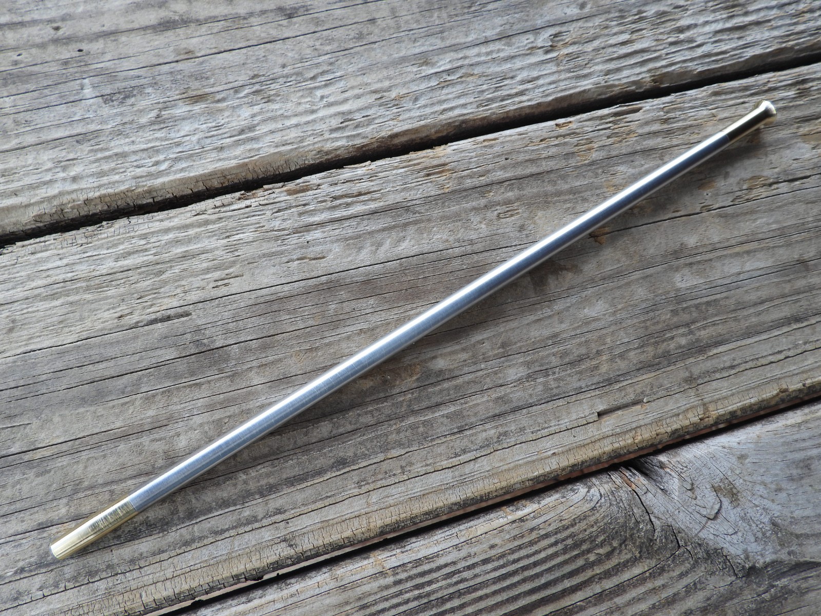 Custom 5/16 X 12" Pistol Ramrod Solid Aluminum With Brass Threaded Ends