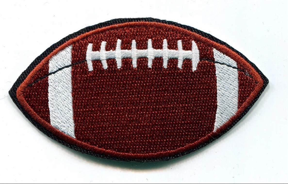 Embroidered Iron on patch  American Football NFL Footballs Sports Ball
