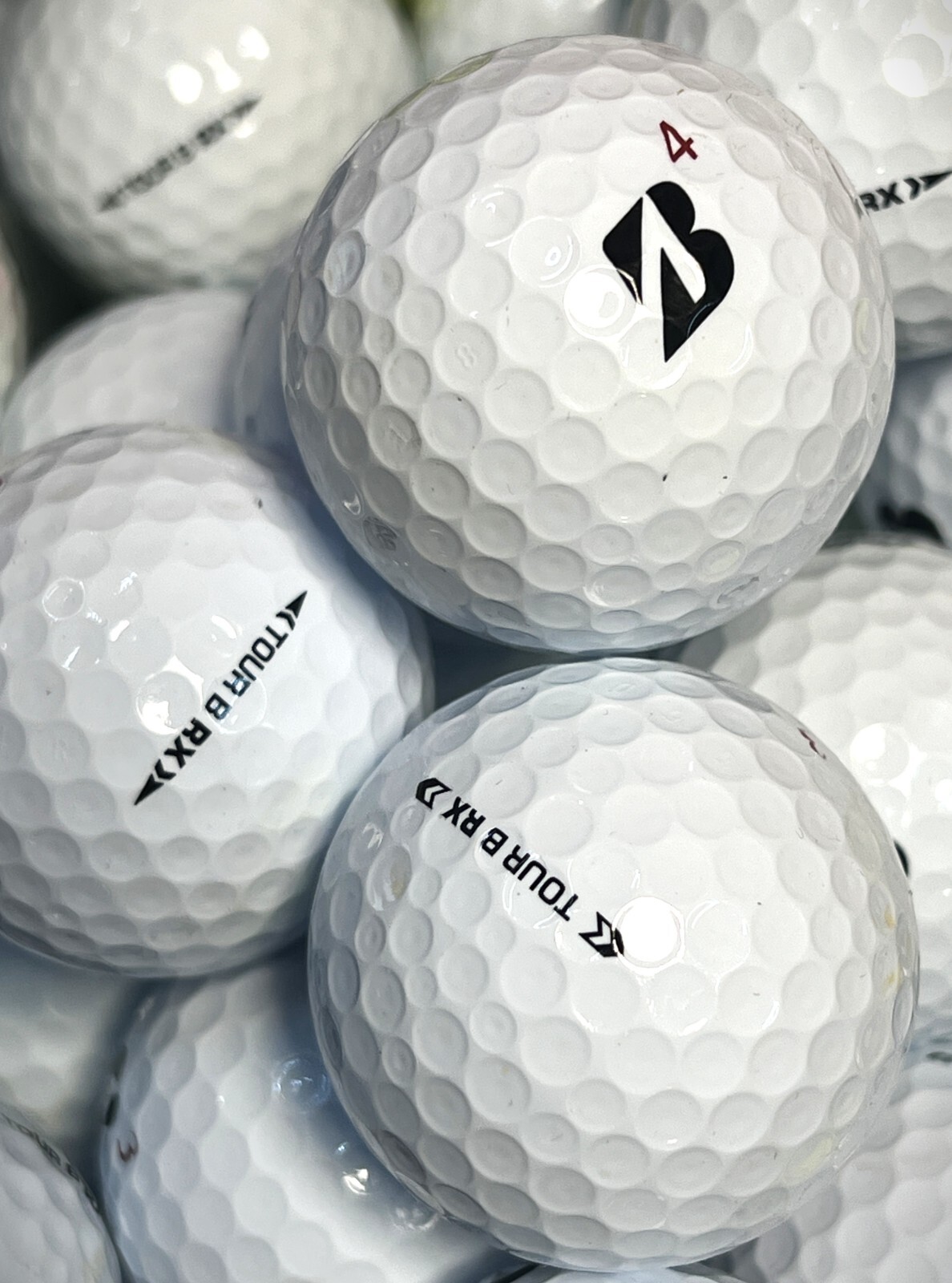 15 pk Bridgestone Tour B RX Golf Balls / White/ Premium (AAA) Used w/Mesh Bag