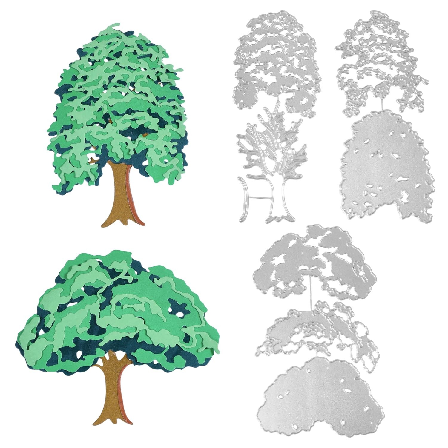 GLOBLELAND Layered Trees Cutting Dies for DIY Scrapbooking Metal Layering Tre...