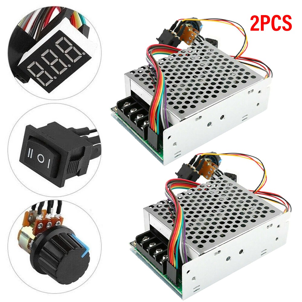 DC 10-55V MAX 60A Reversible PWM Motor Speed Controller 12V 24V 36V 2PCS