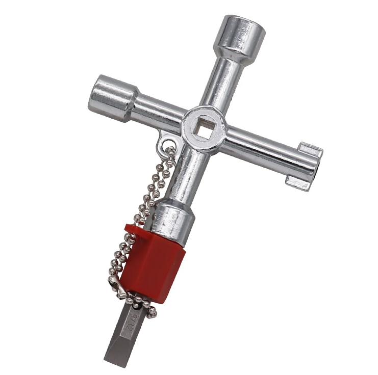 Multi-function 5 In 1 Universal Cross Square Triangle Train Elevator Utility Key