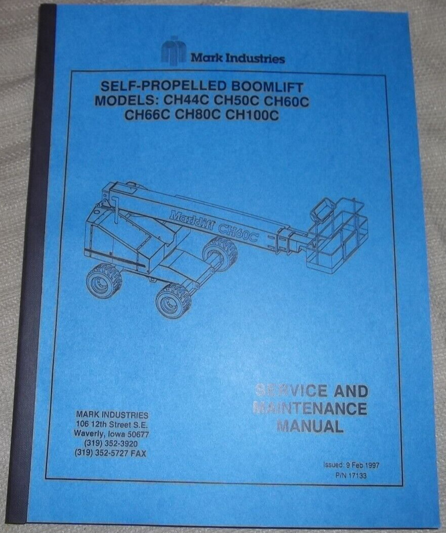 TEREX MARKLIFT CH44C CH50C CH66C CH80C BOOM LIFT SERVICE MAINTENANCE MANUAL