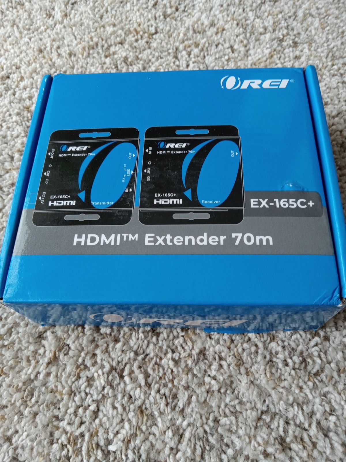 REI EX-165C+ HMDI extender 70m transmitter receiver IR cables power adapter
