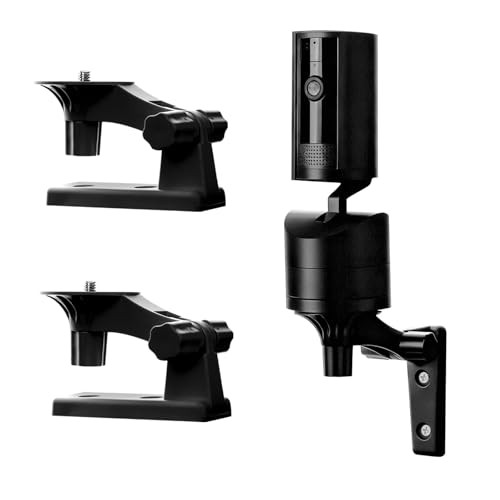 2 Pack Adjustable Wall Mount Compatible with Ring Pan-Tilt Indoor Camera Black